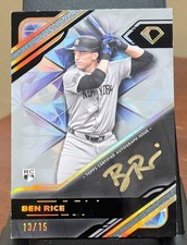 2025 Topps Diamond Icons Ben Rice Rookie RC Gold Auto /15 NY Yankees 🔥