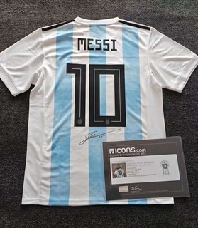 Lionel Messi Signed FC Barcelona 06 07 Home Autographed Jersey/ Icons COA