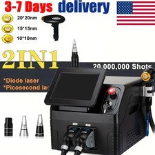 2IN1 755nm 808nm 1064nm Diode Laser Hair Removal Pico Tattoo ND YAG Machine