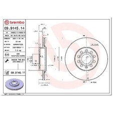 2x Brembo Scheibenbremse 26051278 vorne JZW615301J L1KD615301