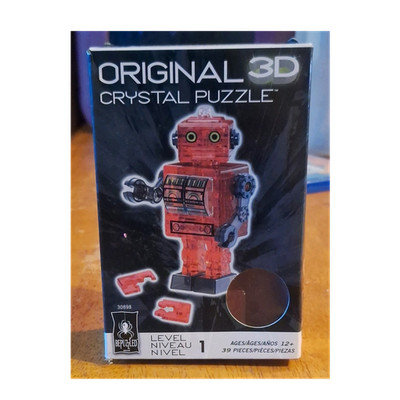 BePuzzled 3D Crystal Robot Puzzle Red/Black 39pc Level 1 (MPN 30898)