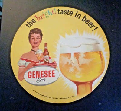 Genesee Beer Genny Girl Tray Liner Paper 2 Sided Rochester NY