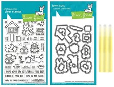Lawn Fawn Stamp Set Bundle Little Woodland Library Stamp Set - Photopolymer...