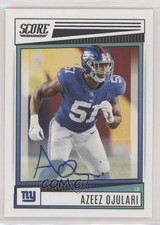 2022 Score Signatures Azeez Ojulari #237 Auto 1u6