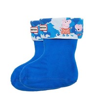 Hunter L13822 Kids Dragonfly Blue Peppa Pig Muddy Puddles Boot Sock Size M 11-13