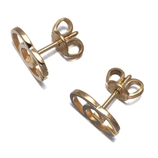 正品 GUCCI 耳环 GG Running 18K 750 黄金  — 第 3/4 张图片