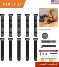 Heavy-Duty Elastic Cinch Straps - 10 Pack 6'' x 1'' for Ultimate Organization