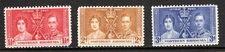 Northern Rhodesia Stamp Scott #22-24, Coronation Issue, Set of 3, MLH, SCV$1.50