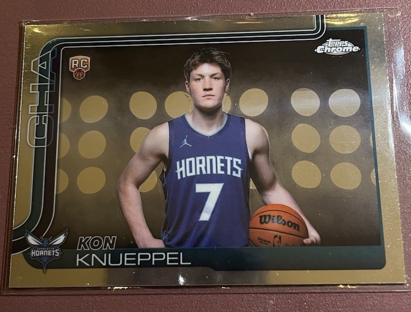 2025-26 Topps Chrome Kon Knueppel Image Variation RC SSP #254 Hornets