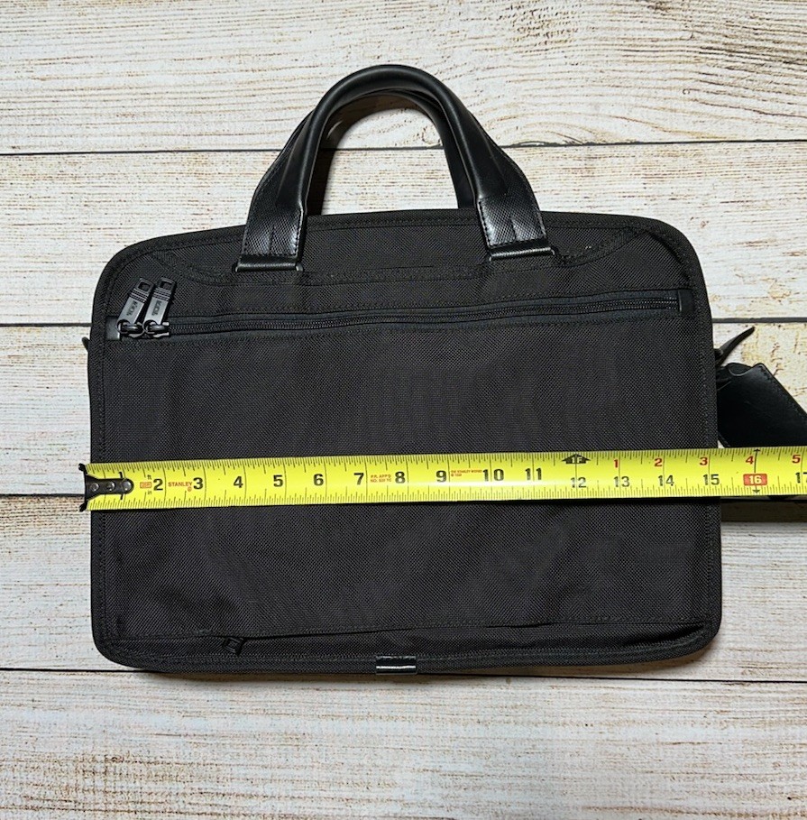 Tumi  Black Nylon Soft Shell Laptop Briefcase Messenger Bag image 9