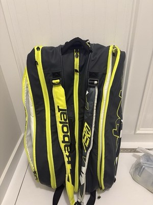 Babolat Pure Aero Tennis Racket Bag Backpack 12 Pack Black Gray Yellow - RHX12