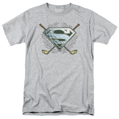 DC Comics Superman Fore! Herren T-Shirt Athletic Heather Preshrunk Crew Neck