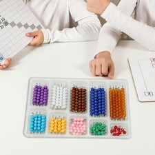 Counting Beads Early Development with Box Checker Board Beads for Boys Girls