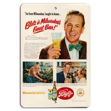 Blatz Beer: Milwaukee's Finest Vintage Ad - Retro Bar Decor