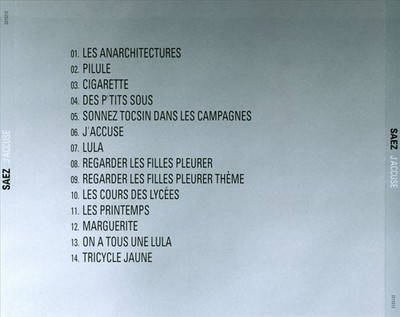 SAEZ J'ACCUSE NEW CD
