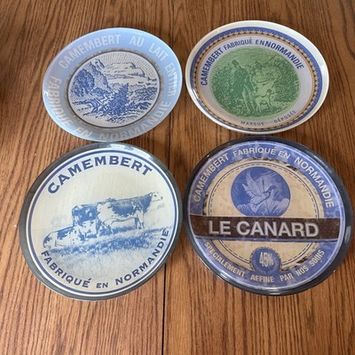 Vintage Luminarc Camembert Fabrique En Normandie 8  Cheese Plate Set Of 4