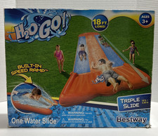H2O Go Bestway One Water Slide w Speed Ramp 18" New in Damaged Box Family Fun 