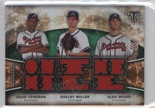 2015 Topps Triple Threads Relic Combos Emerald 12/18 Alex Wood Julio Teheran 6we