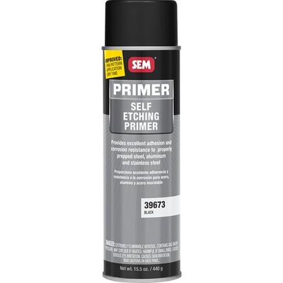 SEM Self Etching Primer - 20oz Aerosol Can - Black 39673 UPC 646786396731