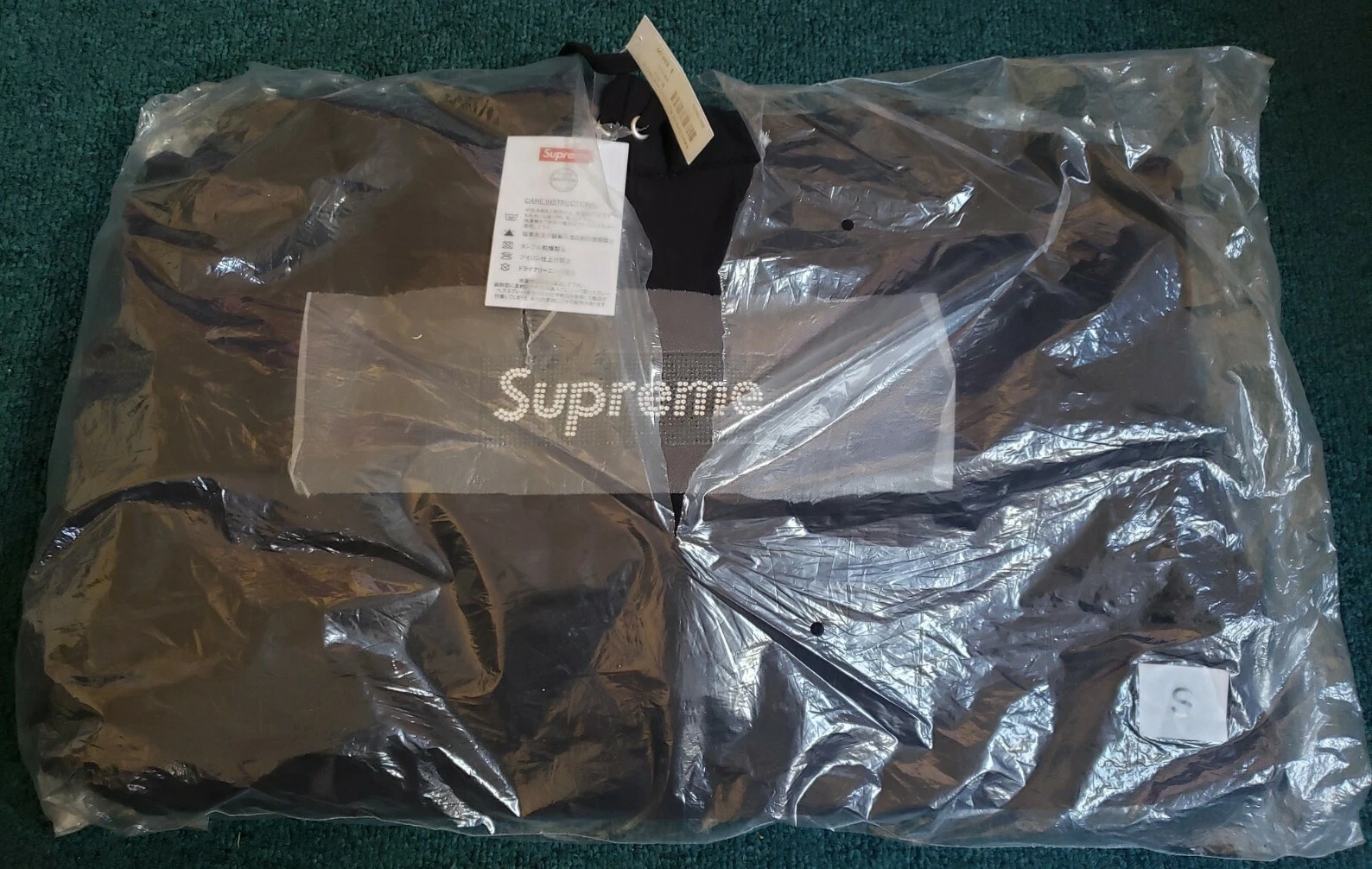 Supreme Swarovski Box Logo Hooded Sweatshirt Small 100% Authentic TNF