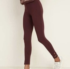 Old Navy Women's Size 2X  High-Rise Double-Knot Ankle Leggings .. Burgundy 20