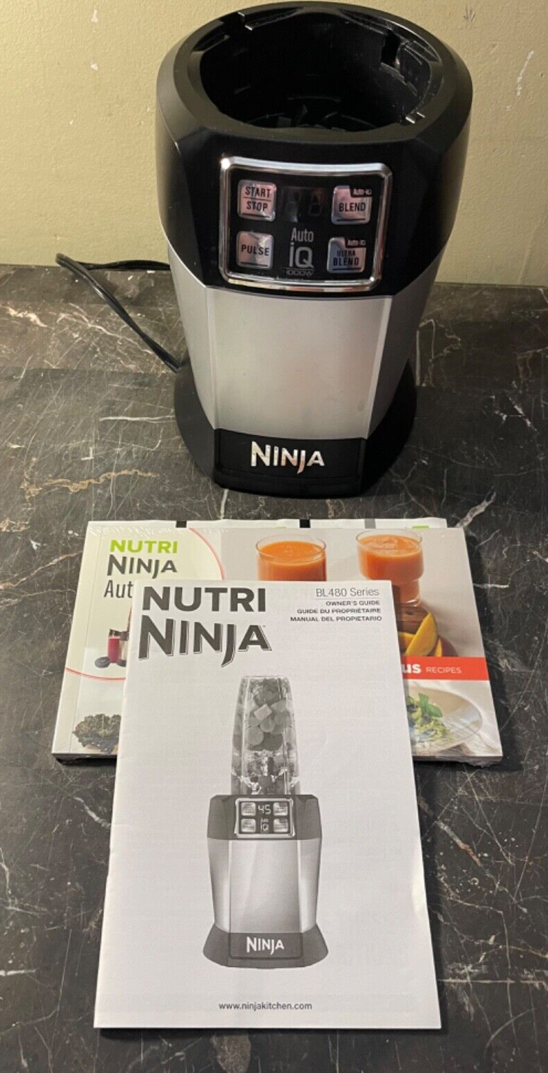 Ninja BL480D Auto IQ Blender Base Only in Black Silver with Instructions-image