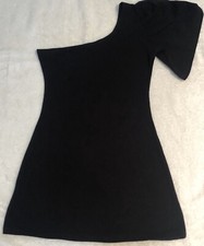 5 PCS LOT NWT GIRLS BLACK COTTON/ LYCRA DRESS W/ONE SLEEVE SZ 4-12