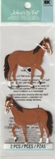 WOW! Jolee's 3-D stickers Beautiful Chestnut HORSES Rodeo Fast FREE SHIP! 83033