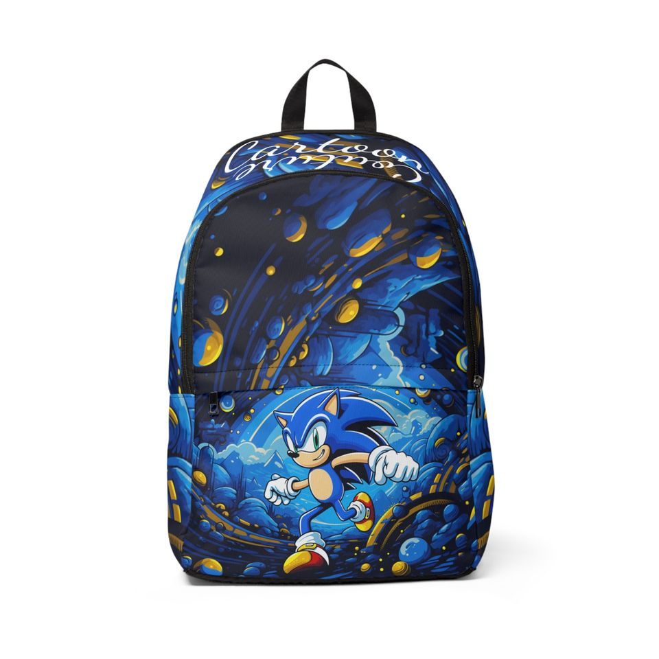 Sonic Energy Cosmic Print Backpack - Stylish All-Over Design School Book Bag  