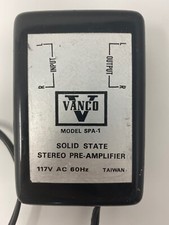 Vanco Model SPA 1 Solid State Stereo Pre - Amplifier Pre Amp 117 V 60HZ