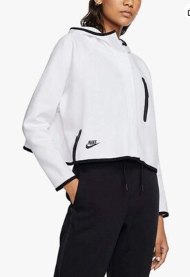 NEW Nike NSW Tech Reimagined Cape Hoodie Cropped BV3396-100 Womens Size XXL 2XL