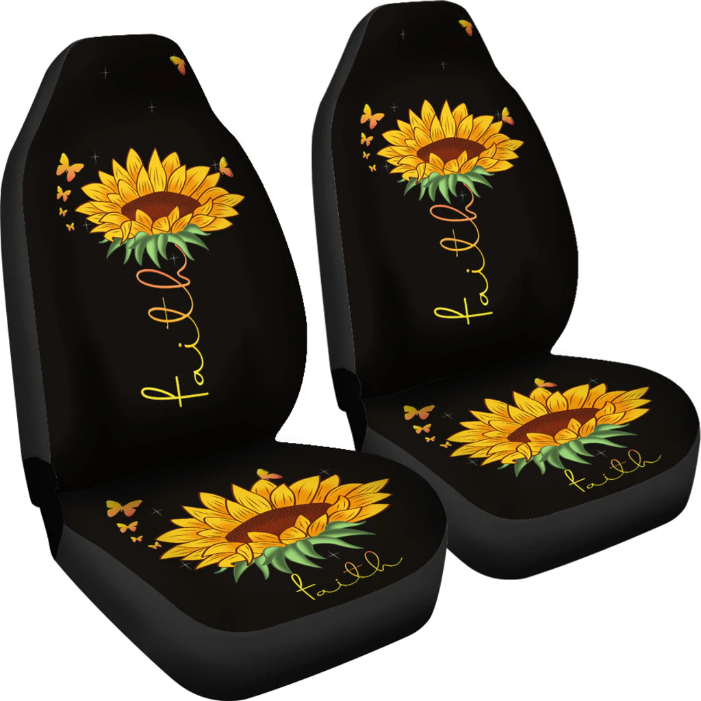 Sunflower Car Seat Covers Set of Front Car Covers Protection
