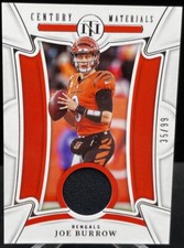 2022 National Treasures JOE BURROW Century Materials PATCH #’d 35/99 Bengals!