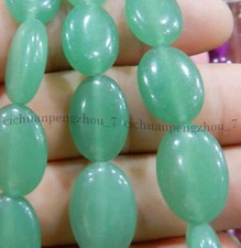 Natural 13x18mm Green Aventurine Jade Gemstone Oval Loose Beads 15 inch