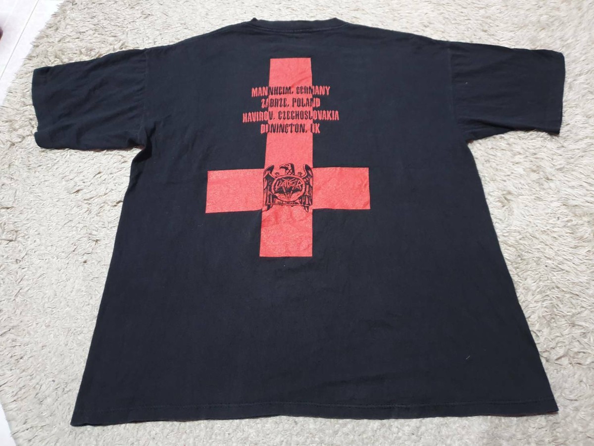 Rare Vintage 90s slayer Monsters of Rock Europe tour 1992 T shirt