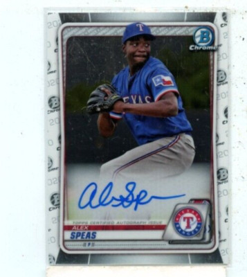 Alex Speas 2020 Bowman Chrome Prospect Autograph Auto  #CPA-AS