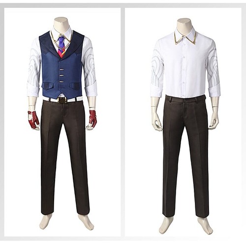VALORANT Chamber Cosplay Costume Vest Pants Necktie Gloves Chamber Full Set - Picture 1 of 11
