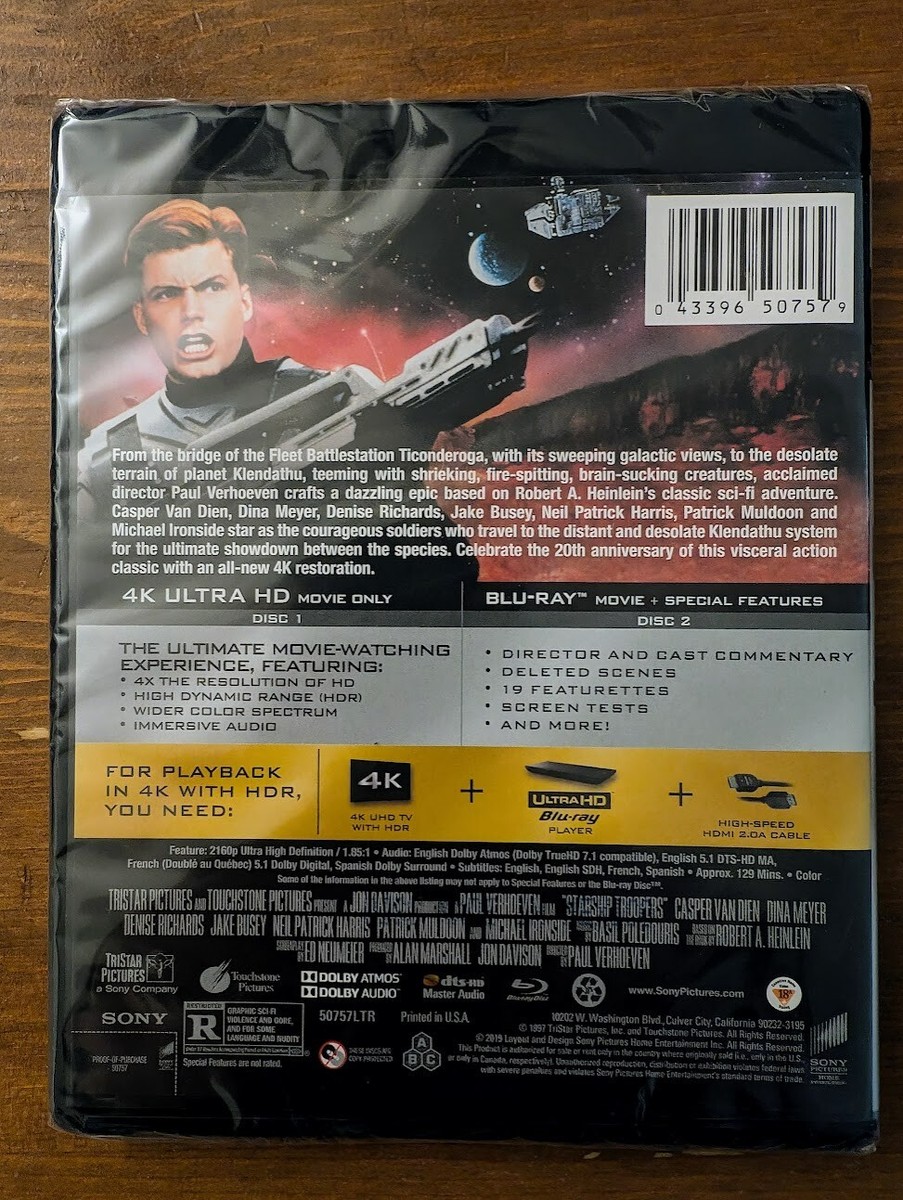 Starship Troopers [20th Anniversary] [4K Ultra HD + Blu-ray] | eBay