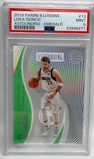 Luka Doncic MINT PSA 9 2019-20 Panini Illusions ASTOUNDING - EMERALD #13