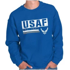 US Air Force USAF Military Logo Est 1947 Womens or Mens Crewneck Sweatshirt