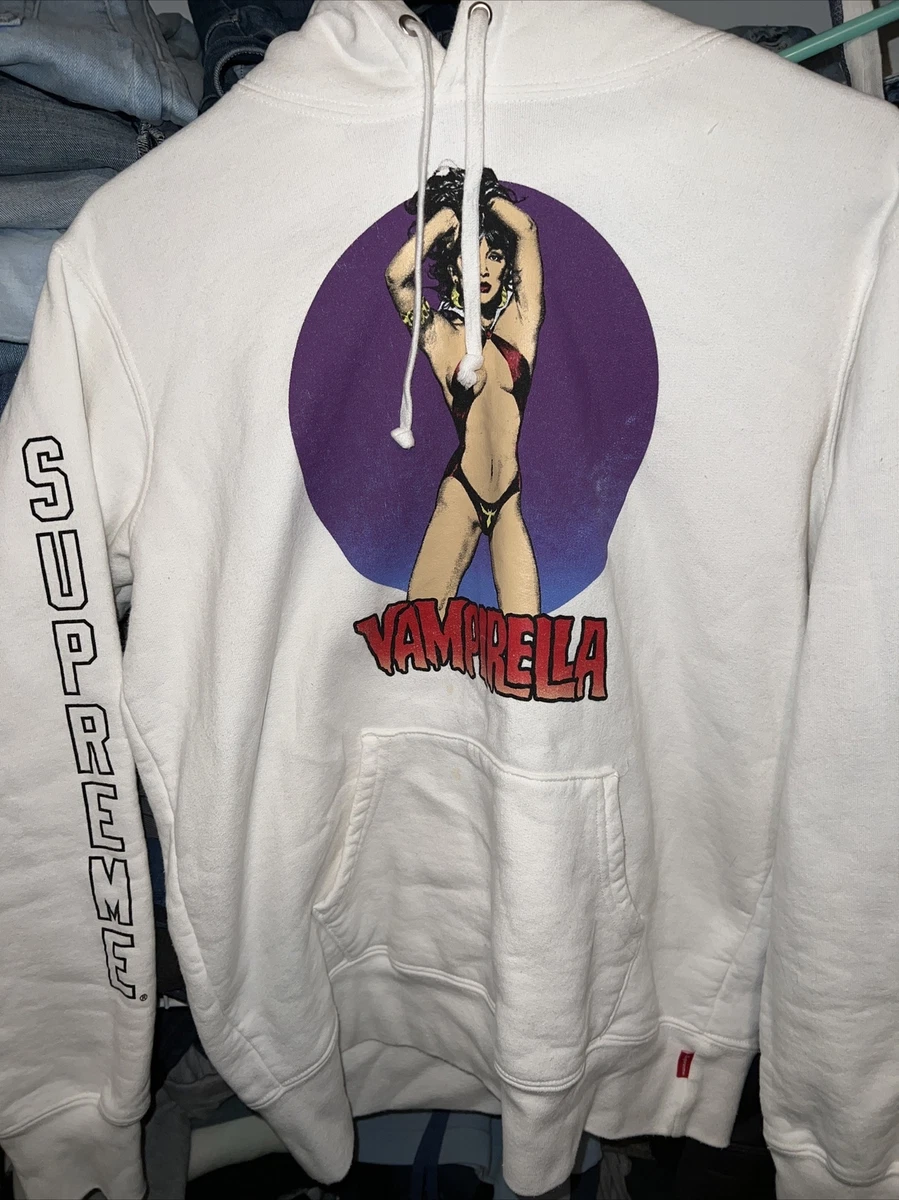 Supreme Vampirella Hooded Sweatshirt Size Small Authentic Pre-owned Off  White