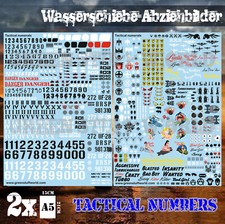 Wasserschiebe Abziehbilder - Taktische Ziffern und Pinups - Miniatur Diorama