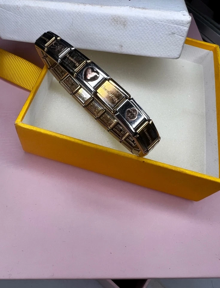 Pulsera oro rosa nominación acero inoxidable 18 eslabones Foto 4 de 4