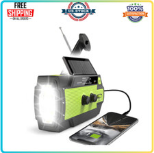 Emergency Crank Radio  4000mAh Solar Hand Crank,AM/FM...,Flashlight,Phone Charger