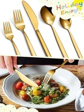 20 Pcs Classic Silverware Set, Stainless Steel Flatware Set for Home Kitchen 