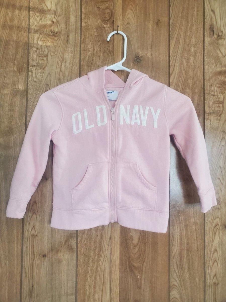 Old Navy Girls Pink Fleece Sweater 5T Hoodie Full Zip