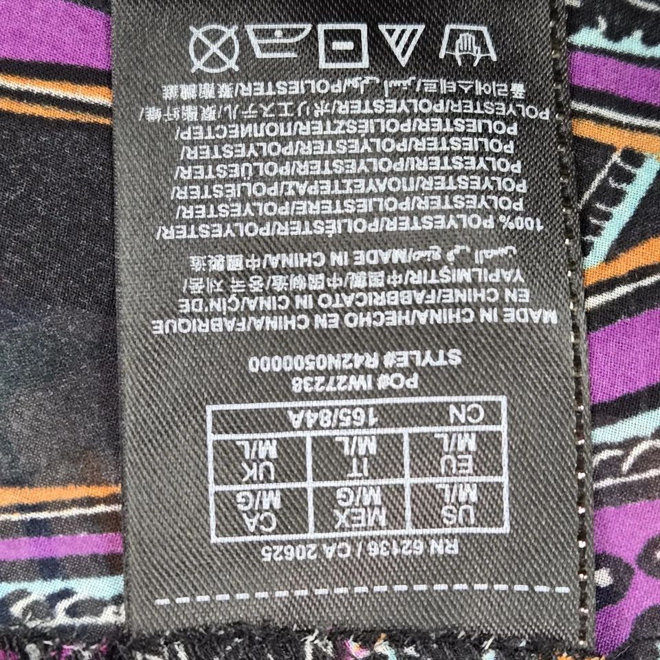 Guess  Women Blouse M L Black Paisley Floral Kimono Open Front Long Sleeve - Image 3 of 4