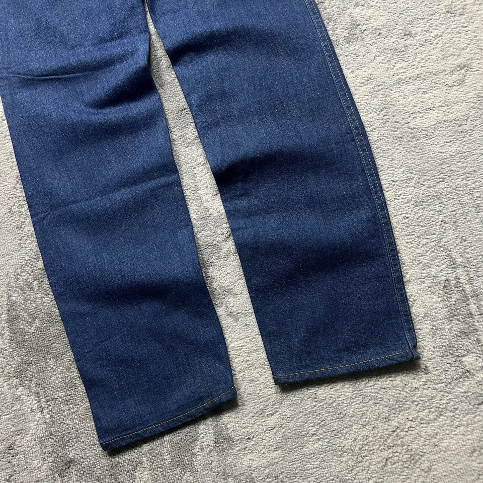 Vintage 1970s Levi’s 528 Blue Denim Jeans White Tab Size W32 X L36 Genuine - Image 4 of 4