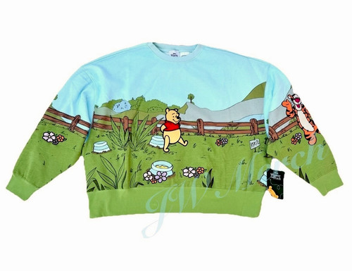 2024 Disney Parks Winnie The Pooh & Friends Cropped Sweatshirt Adult M New