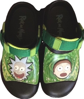 Rick and Morty Men's EVA Clog Sandals Size 8 Green Black